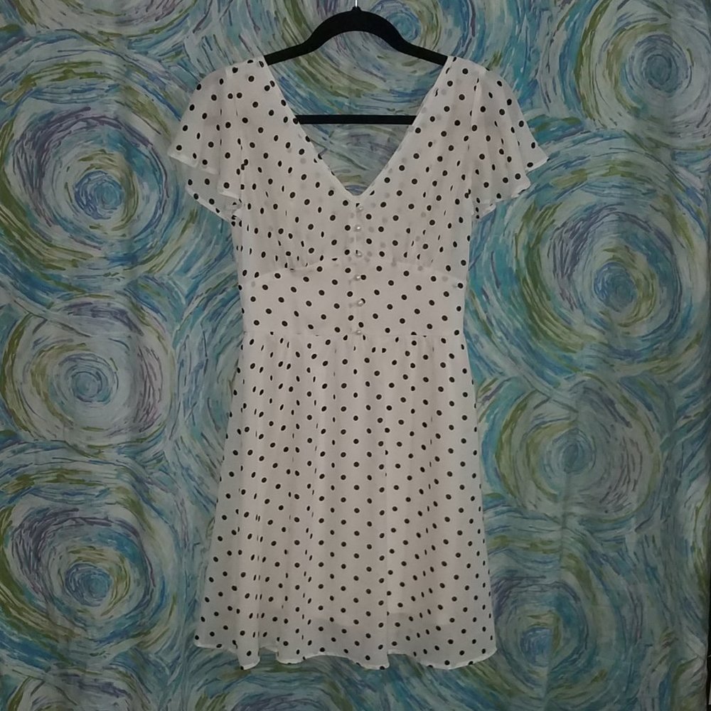 Tea n Rose Fluttery Dot Dress